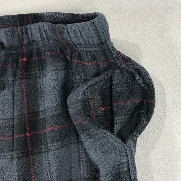 Spyder Pants Men's XL Gray Black Plaid Pull On Pajamas Lounge Fleece Drawstring - Picture 7 of 12